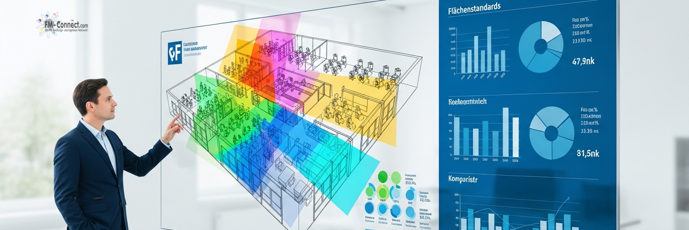 Flächenklassifikation und Flächenstandards definieren strukturierte Nutzungskategorien und einheitliche Flächenrichtlinien