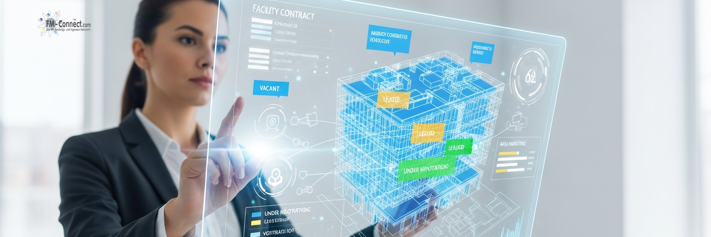 Flächenvertragsmanagement und Flächenvermarktung zur Steuerung von Mietflächen, Verträgen und wirtschaftlicher Nutzung