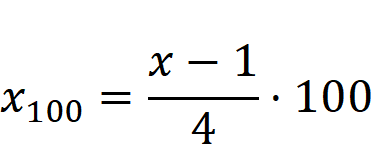 Normierung von Kennzahlen im Bereich 1–5 und 0–100 zur Bewertung von Rahmenbedingungen
