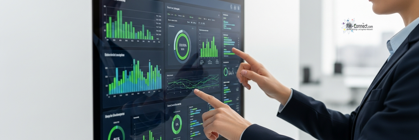 Dashboard zur Überwachung von Umweltkennzahlen und Reporting im Facility Management